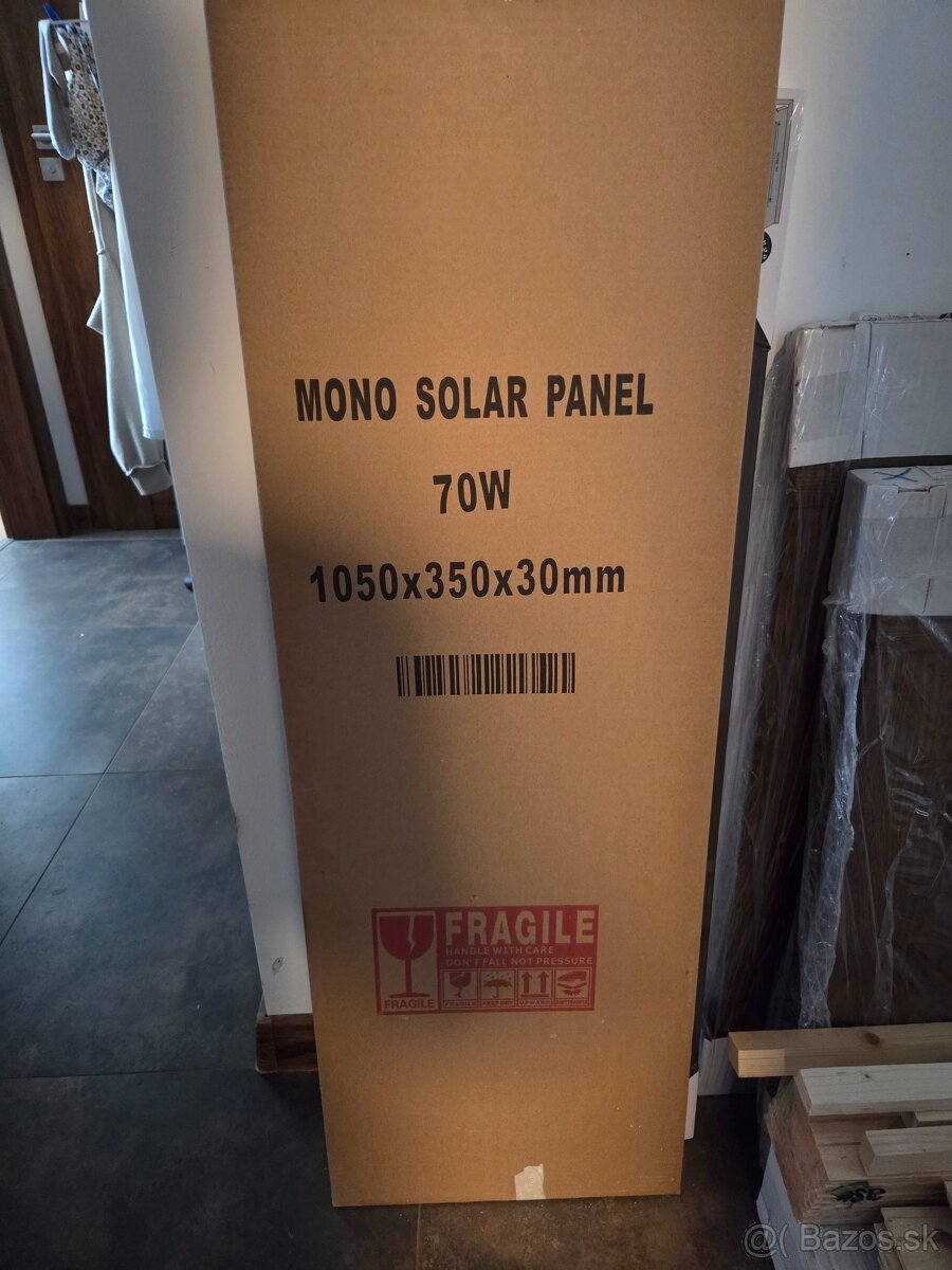 Solárny panel 75W monokryštalický čierny rám