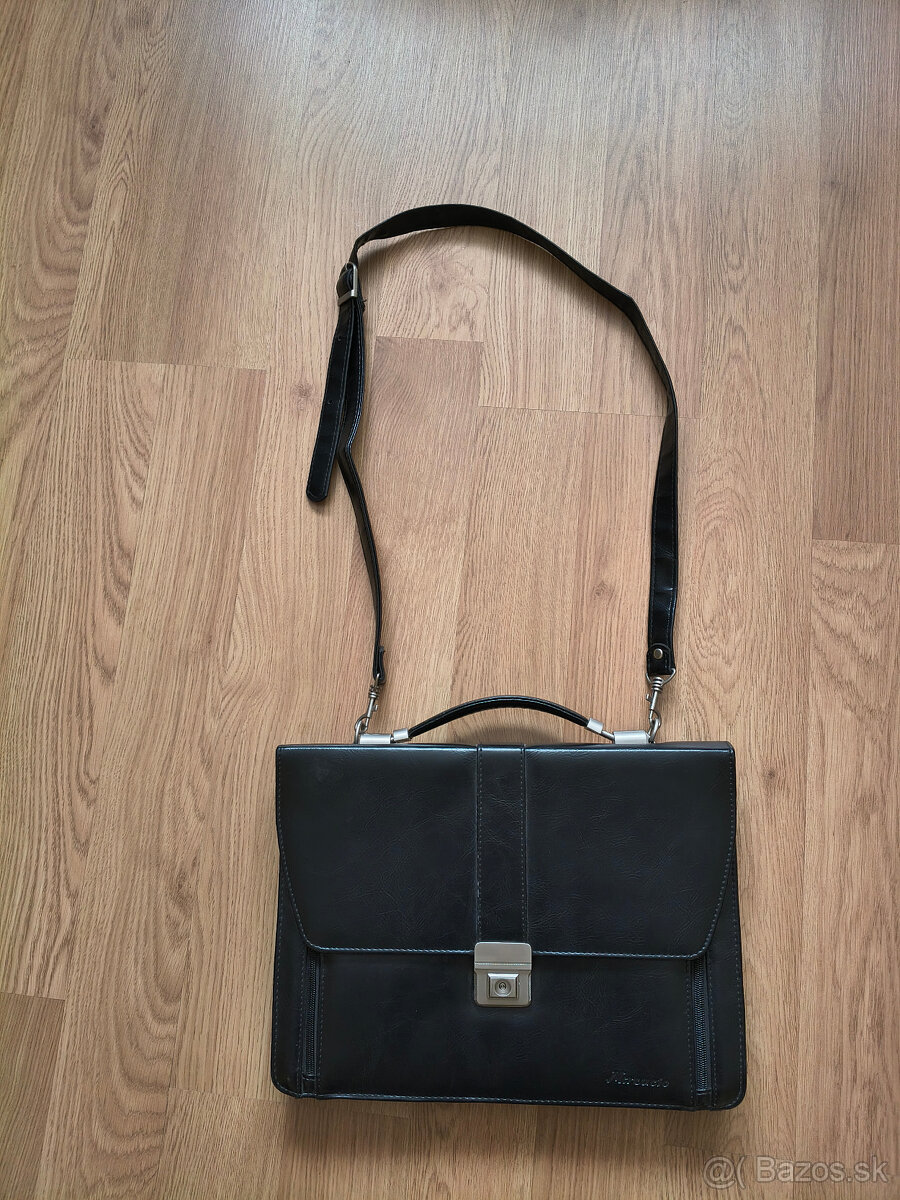 Čierna kožená taška Mercucio