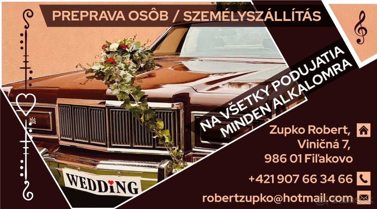 Személyszállítás - Preprava osôb- ❤️Minden alkalomra❤️~ ❤️N