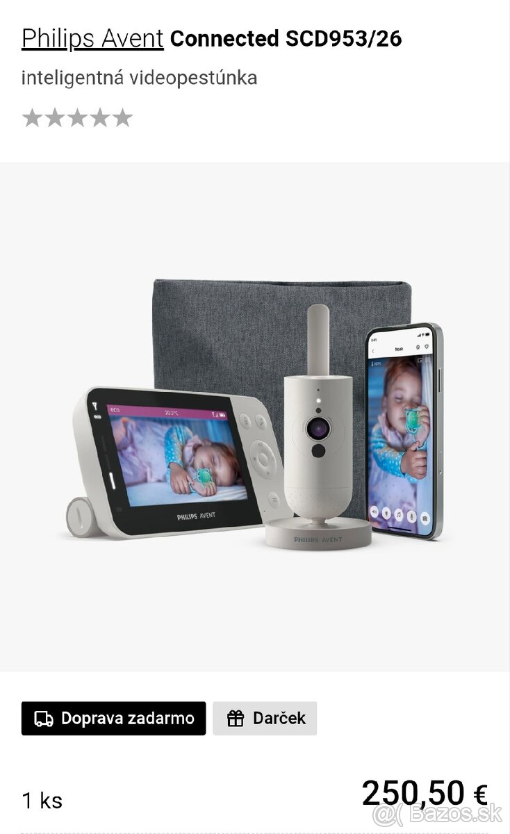 VIDEO PESTUNKA PHILIPS SCD923/6 BABY MONITOR