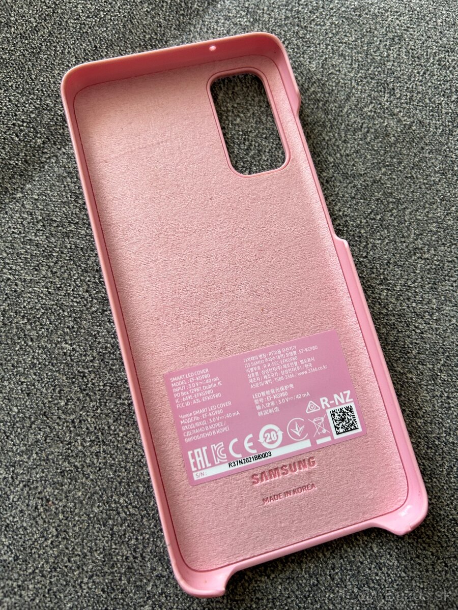 Samsung Galaxy S20 LED kryt ružový