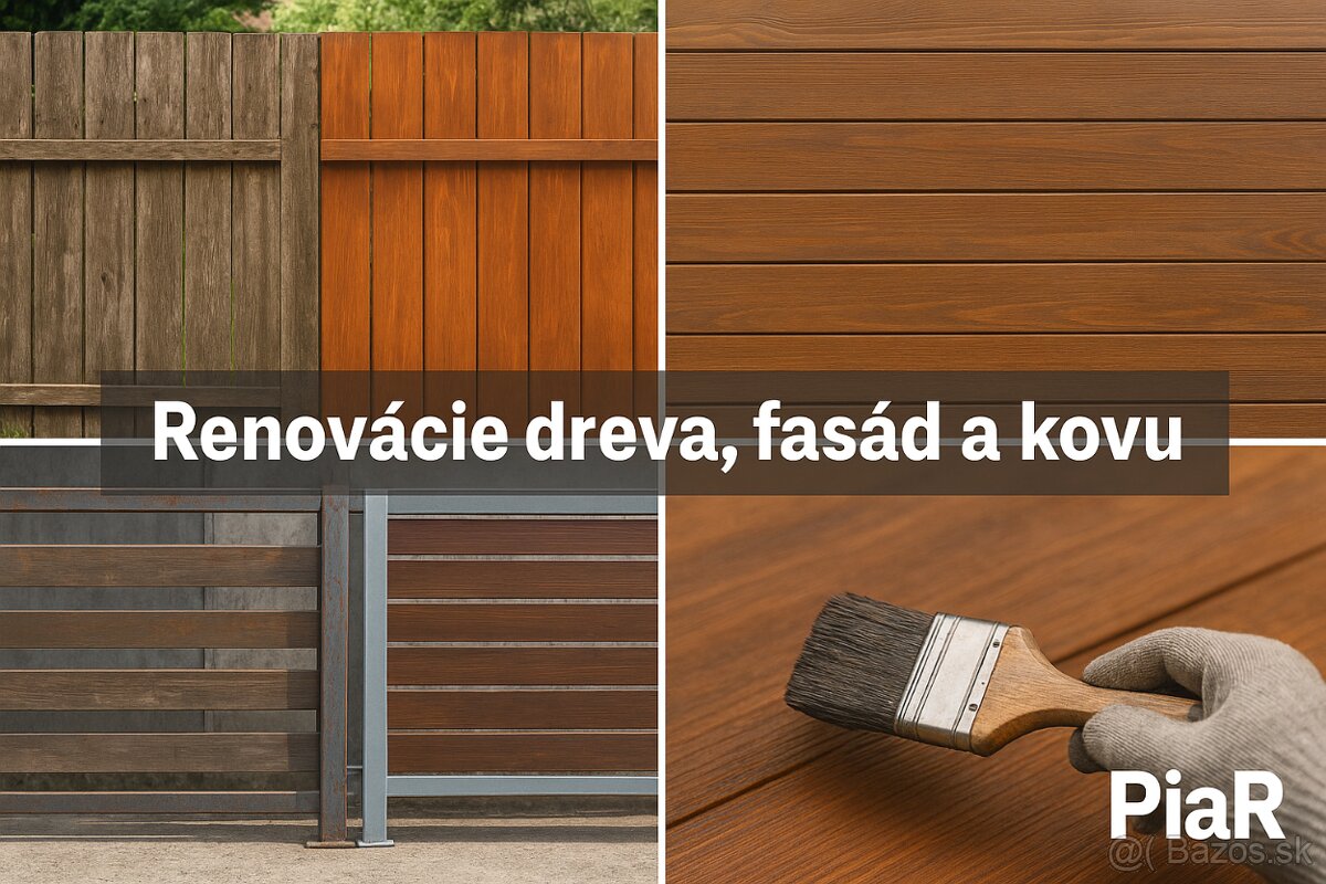 Renovácia dreva a kovu | Ploty, terasy, altánky, fasády