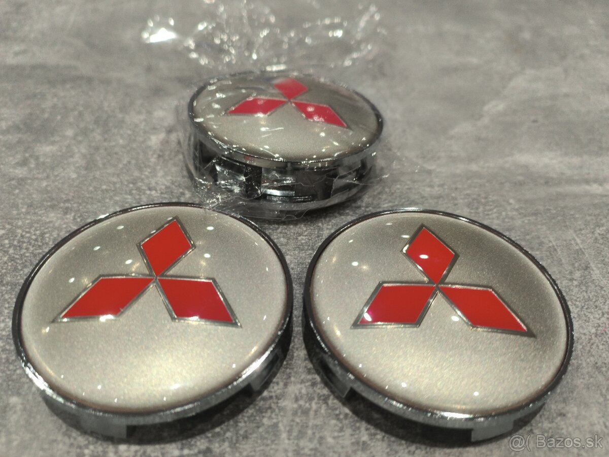 Predám stredové krytky kolies 68mm Mitsubishi