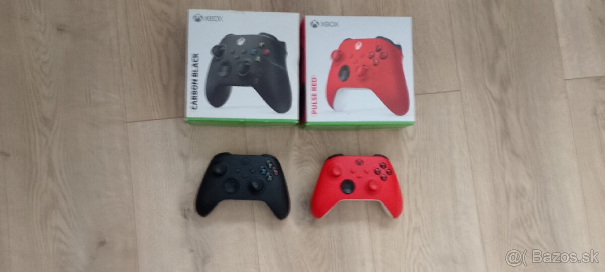 2 ovládače xbo series s x pulse red carbon black