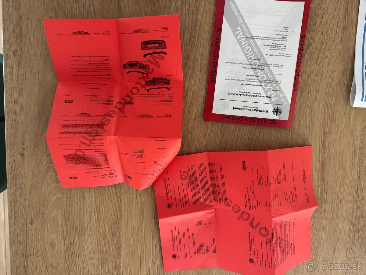 Certifikát MAXTON spojler