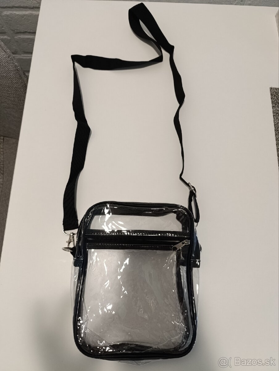 Priesvitná crossbody taška