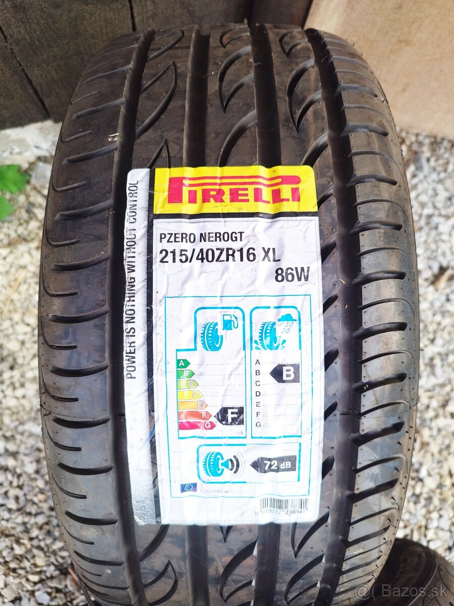 Nepoužité 2 letné pneu Pirelli P Zero Nero GT 215/40 R16 86W