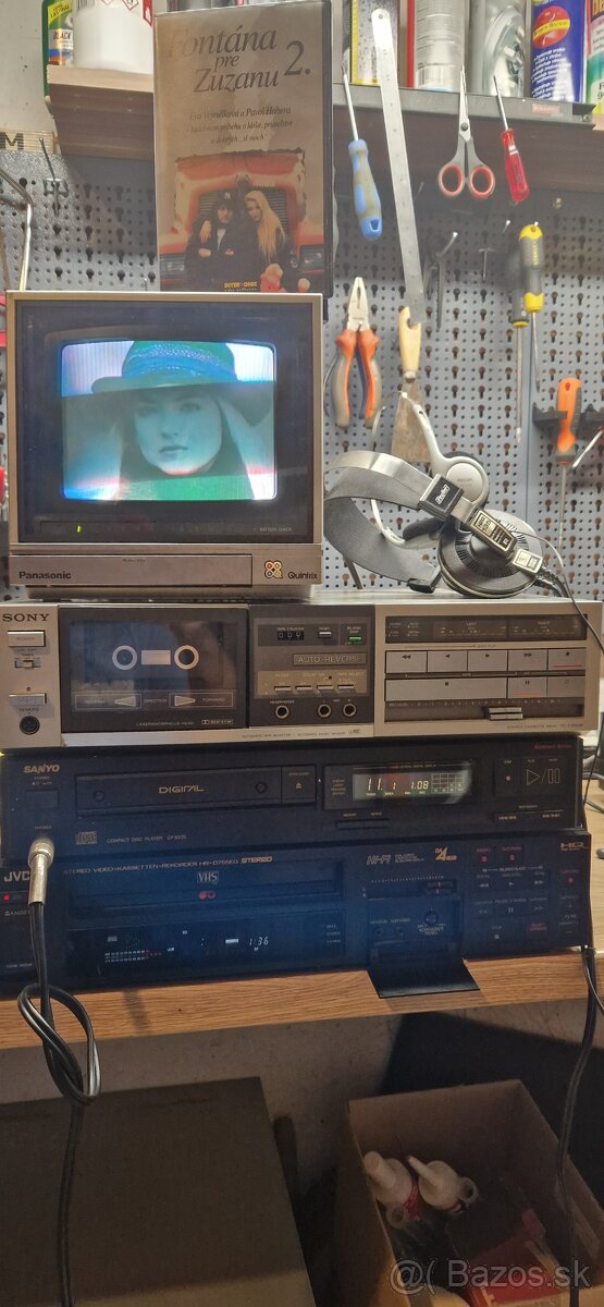 Sanyo,sony,jvc,vhs,cdplayer,tape deck
