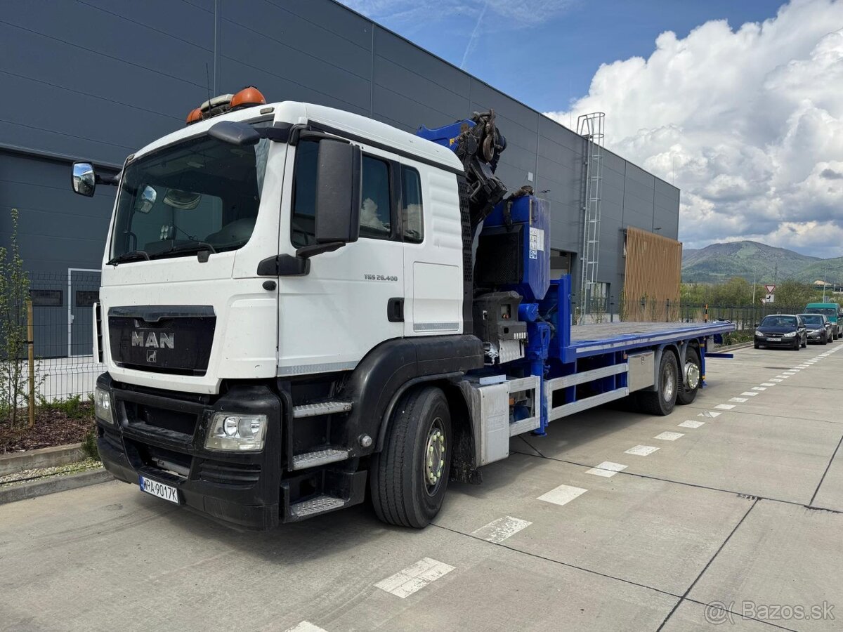MAN TGS 26.400 valník s hydraulickou rukou s diaľk.ovládaním