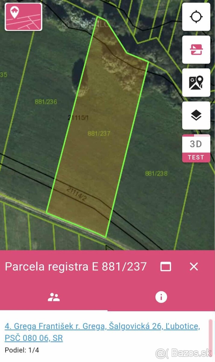 Predaj pozemku , Ľubotice