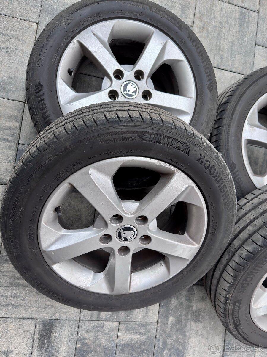 Škoda disky 5x112 + letné pneumatiky 205/55 r16