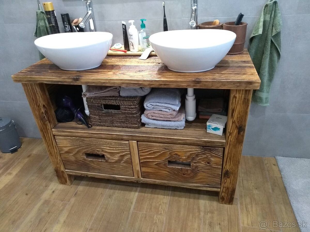 Skrinka pod umývadlo 5" staré drevo "