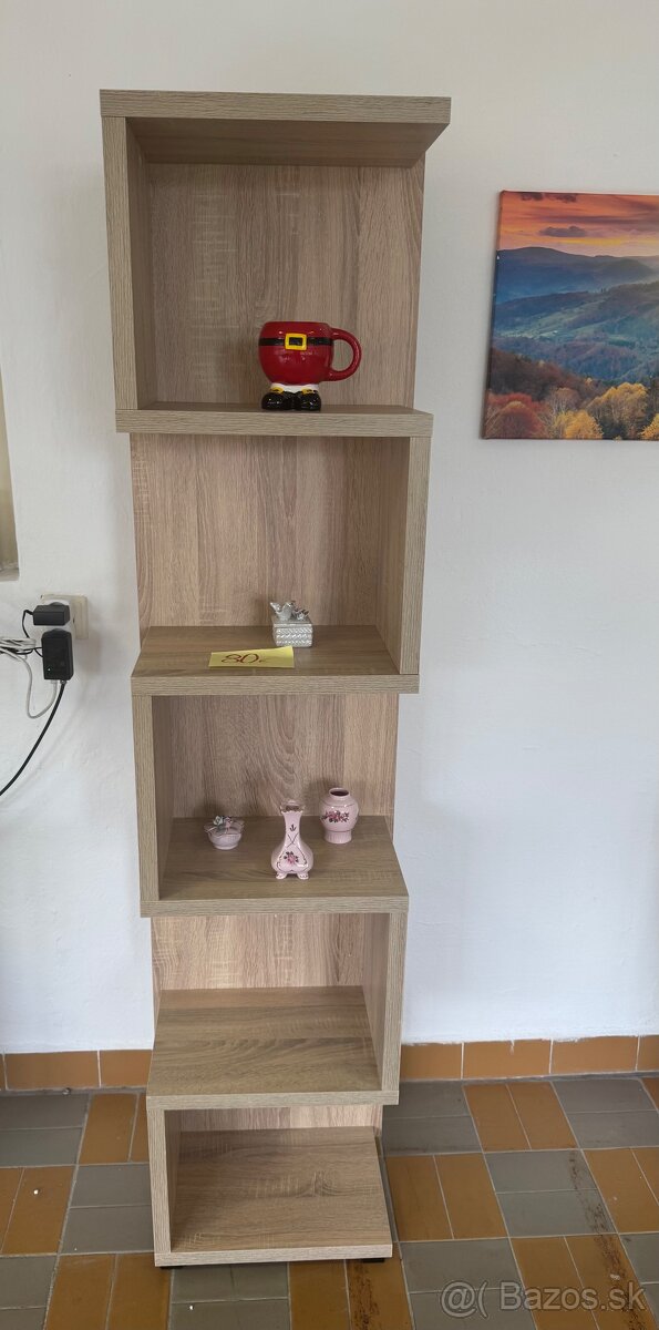 Policový regál (dubový dekor)