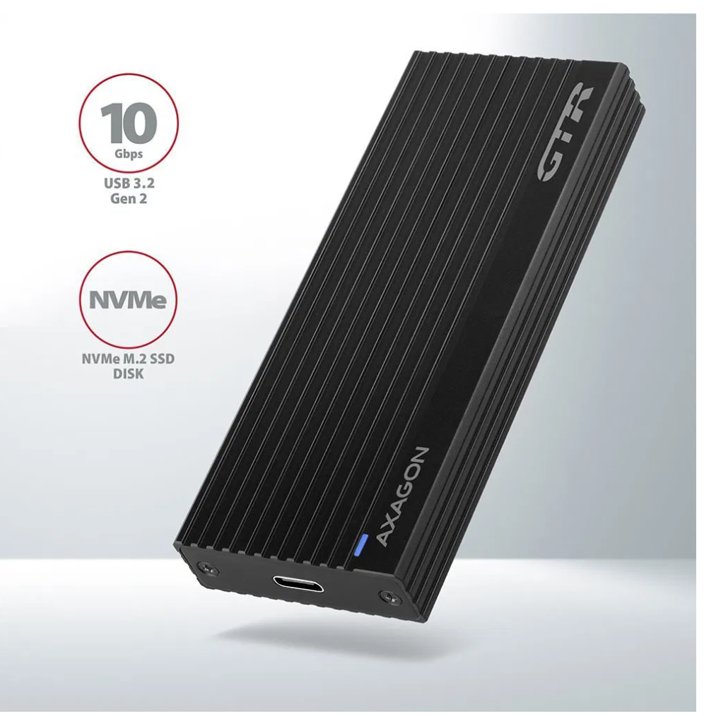 AXAGON EEM2-GTR, M.2 NVMe THIN RIB box - novy