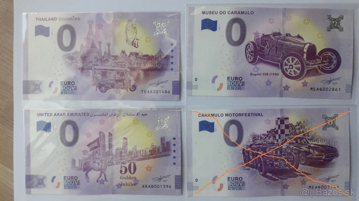 0€ / 0 euro suvenírová bankovka  Zahraničné