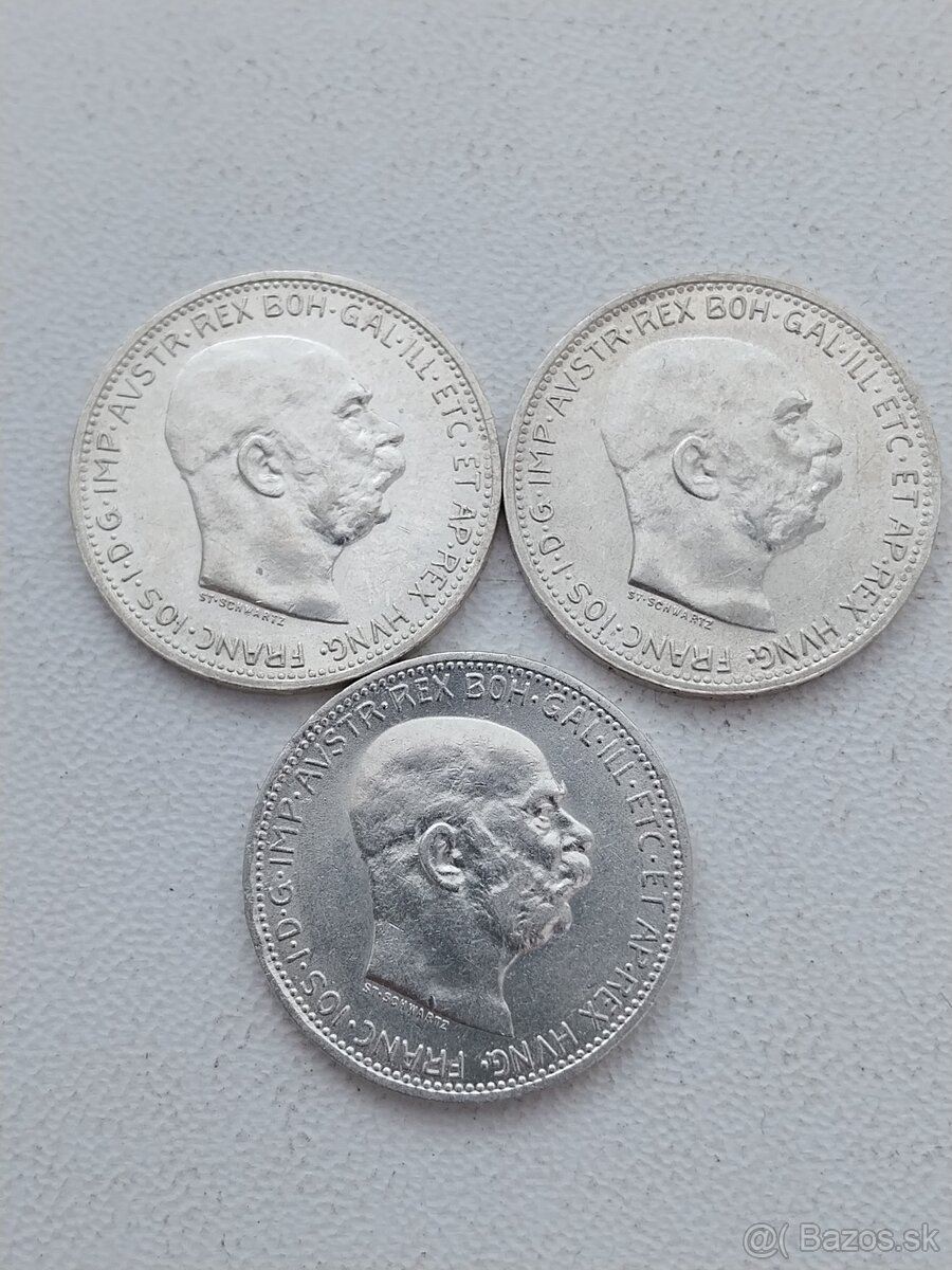 Mince 1 koruny F.J.