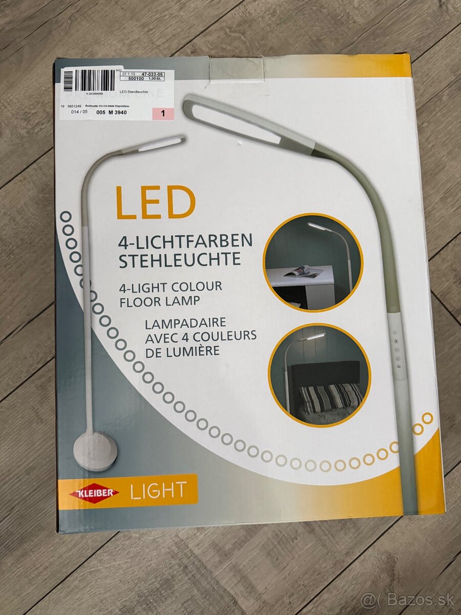 LED Stojaca Lampa KLEIBER – 4 farby svetla, dotyková