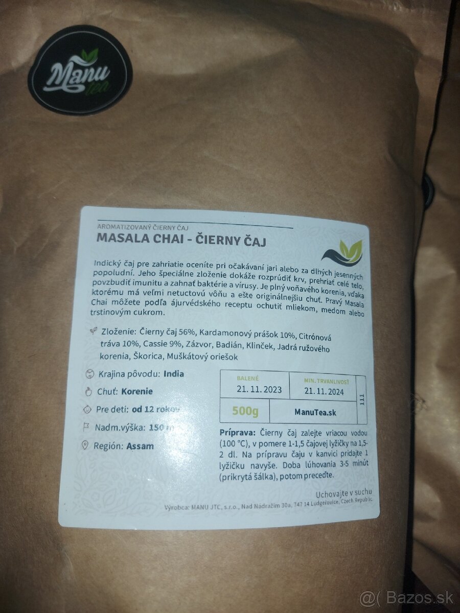 Caje manu tea tee caj sipany 5 druhov cena je 30% nizsia