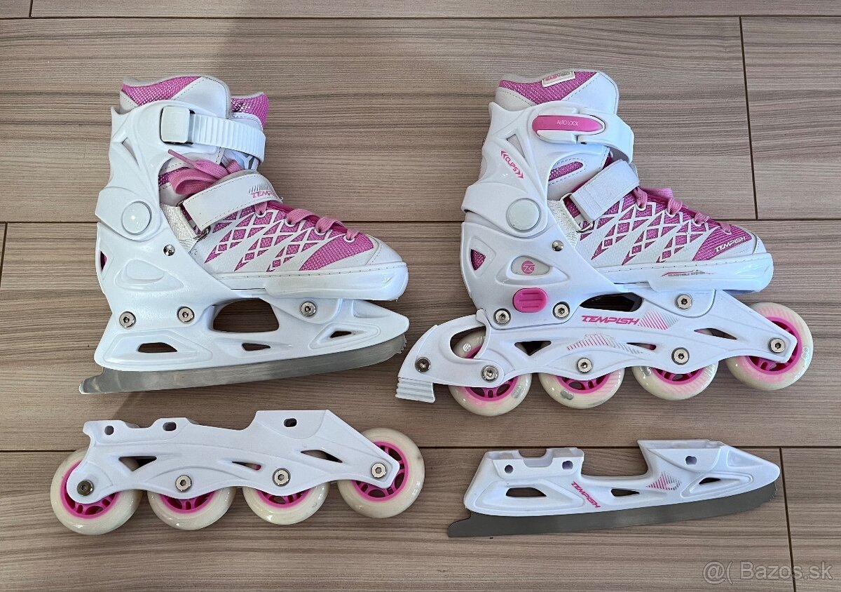 Predám detské korčule s prilbou.