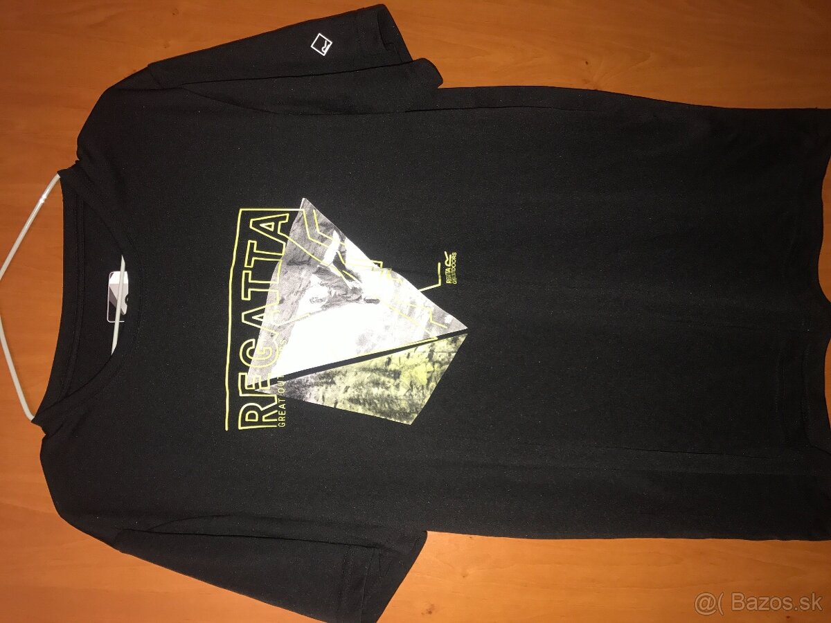 NOVÉ REGATTA originál black pánske/ outdoorové tricko L/XL