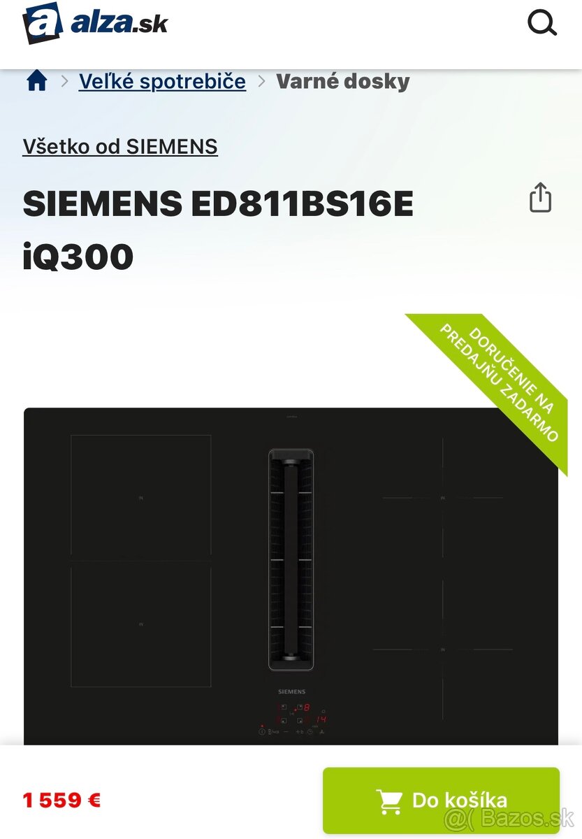 Siemens varná doska s digestorom IQ300