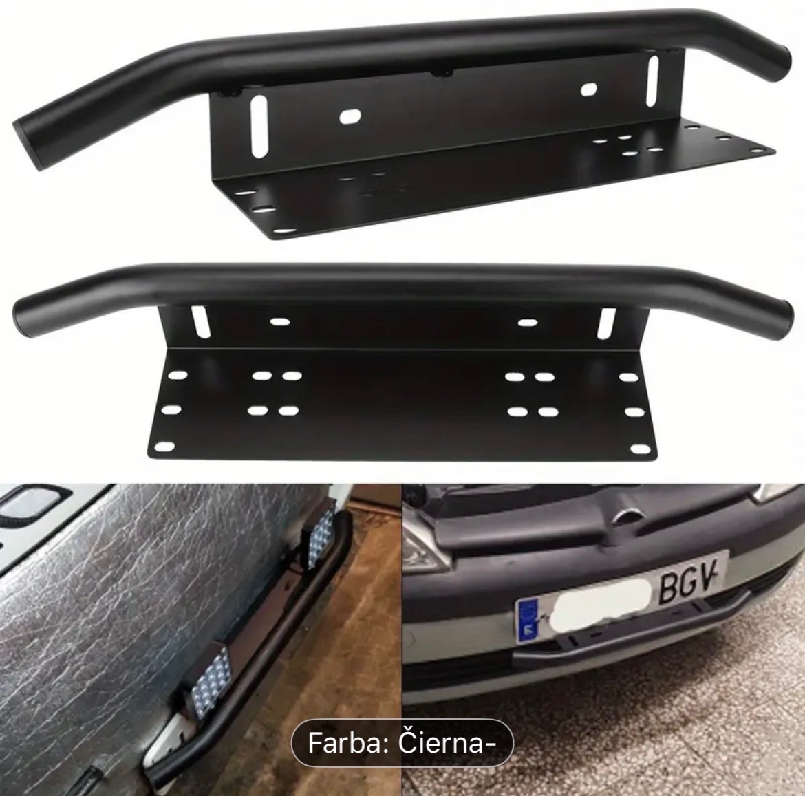 Drziak svetiel pod ŠPZ s nárazníkom