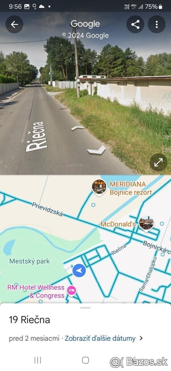 Reklamná plocha na Riečnej ulici v Prievidzi.