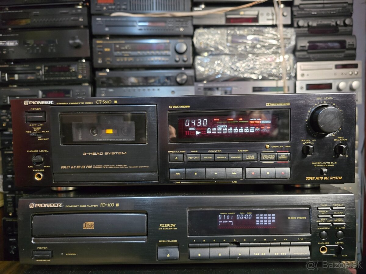 Pioneer CT-S610 3-hlavový kazetový magnetofón