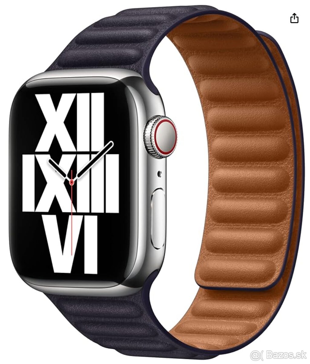 Apple Watch 41mm Leather Link řemínek, tmavě modrý, nový