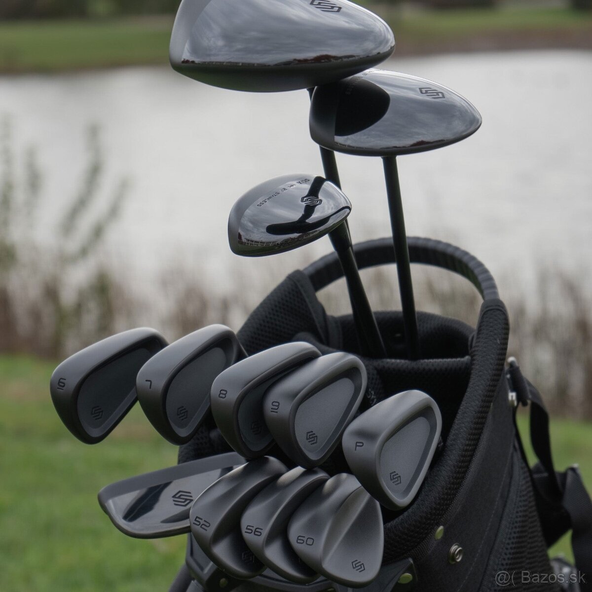 Kompletny čierny set golfových palíc (12ks) + darčeky