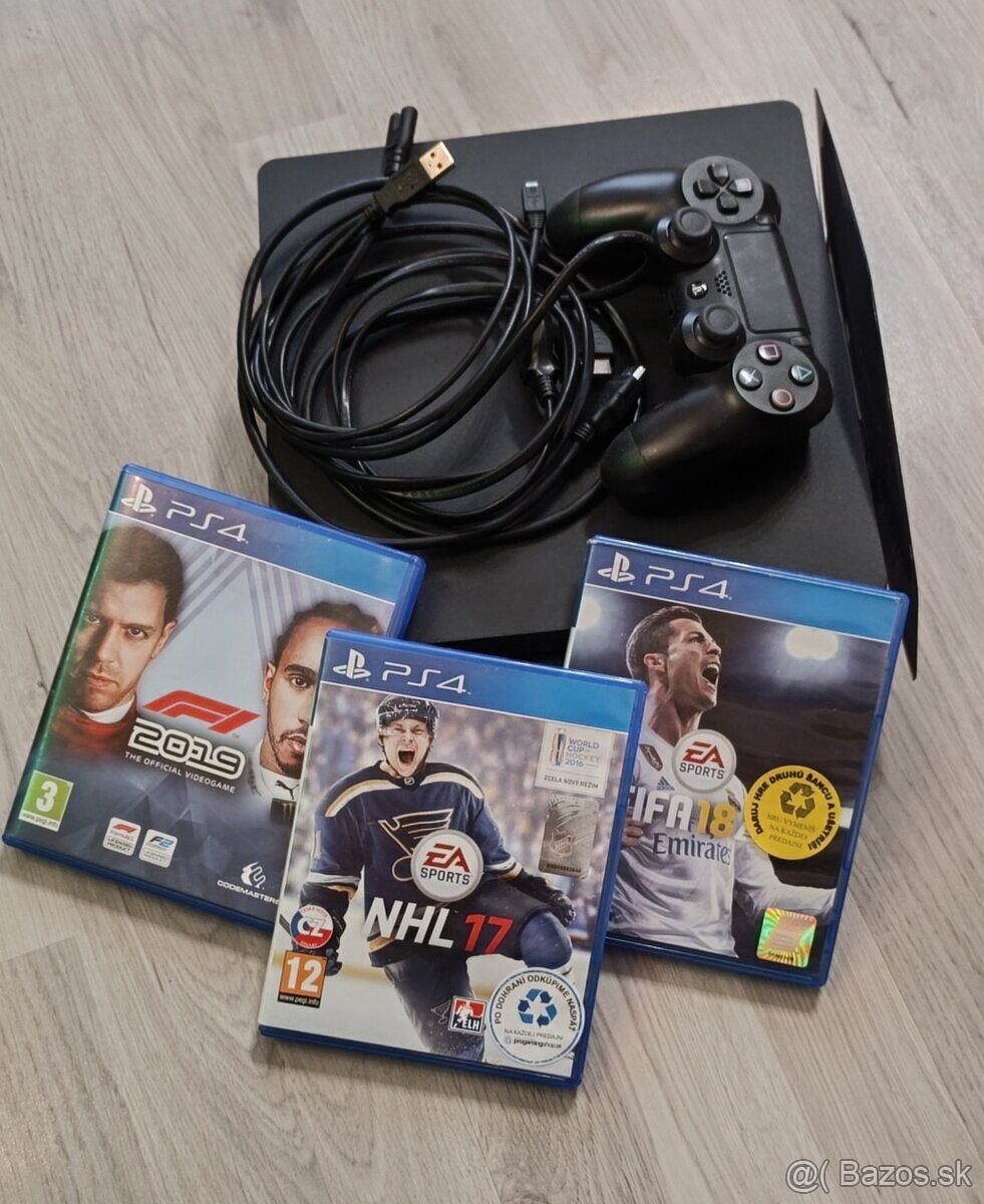 Playstation 4 slim + 3 hry