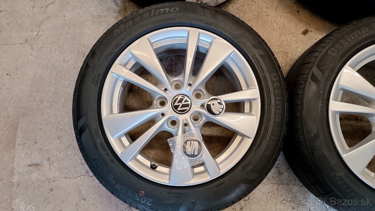 205/55 R16 kolesá (letné pneumatiky + disky) 5x112 mm