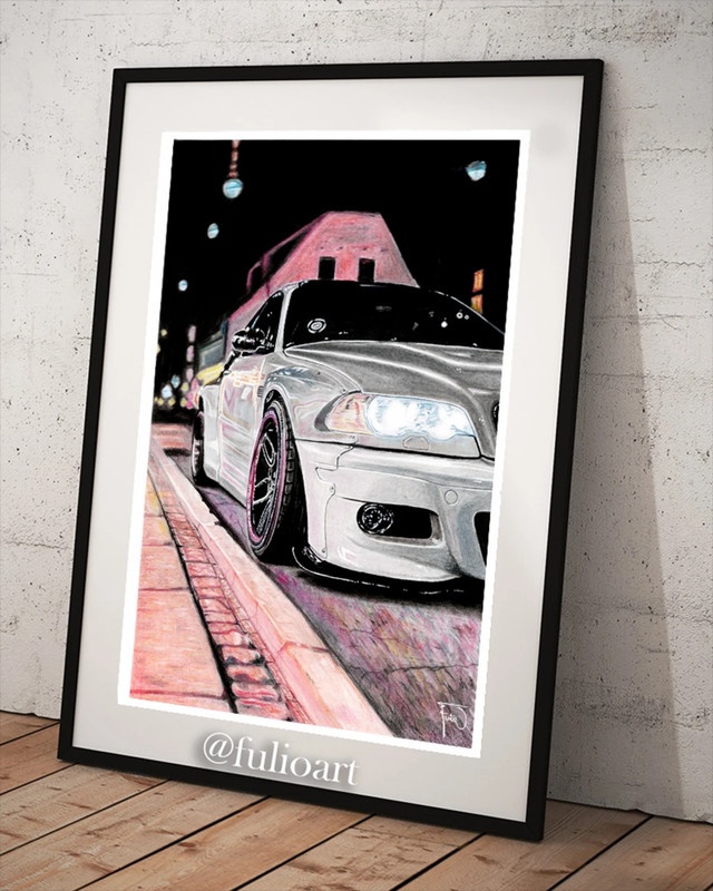 „BMW M3 E46“ - Realistická kresba
