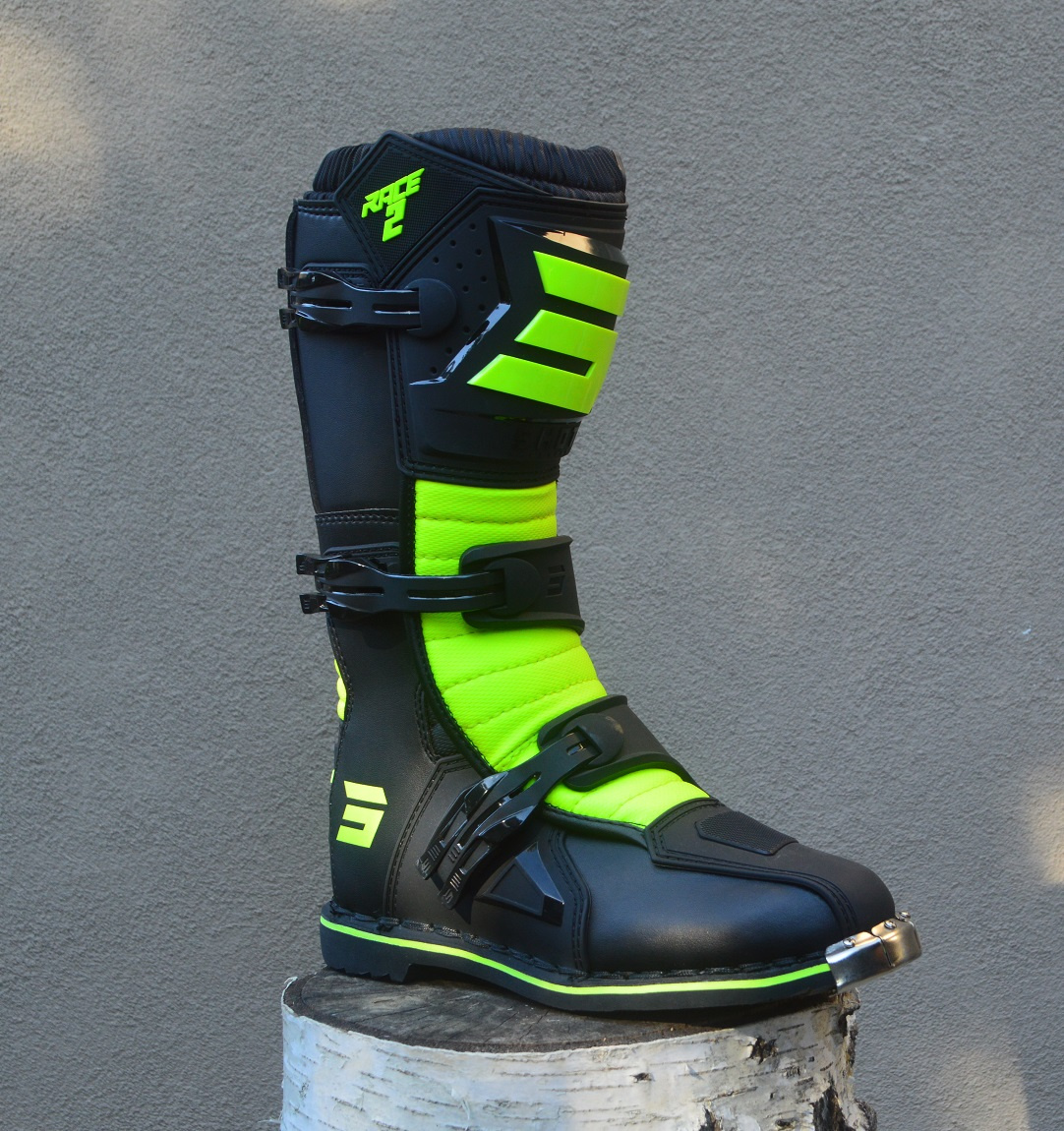 SHOT boty topánky čižmy atv mx žlto fluo čierne
