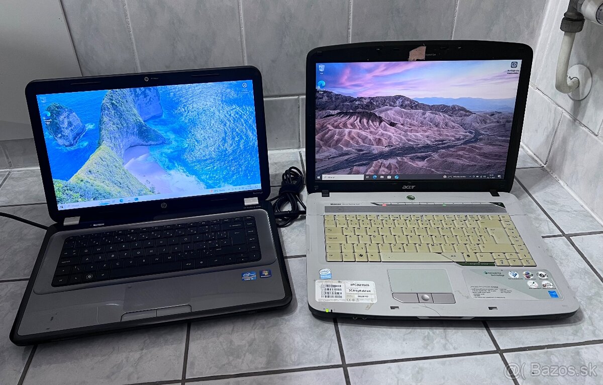 Notebooky HP a Acer