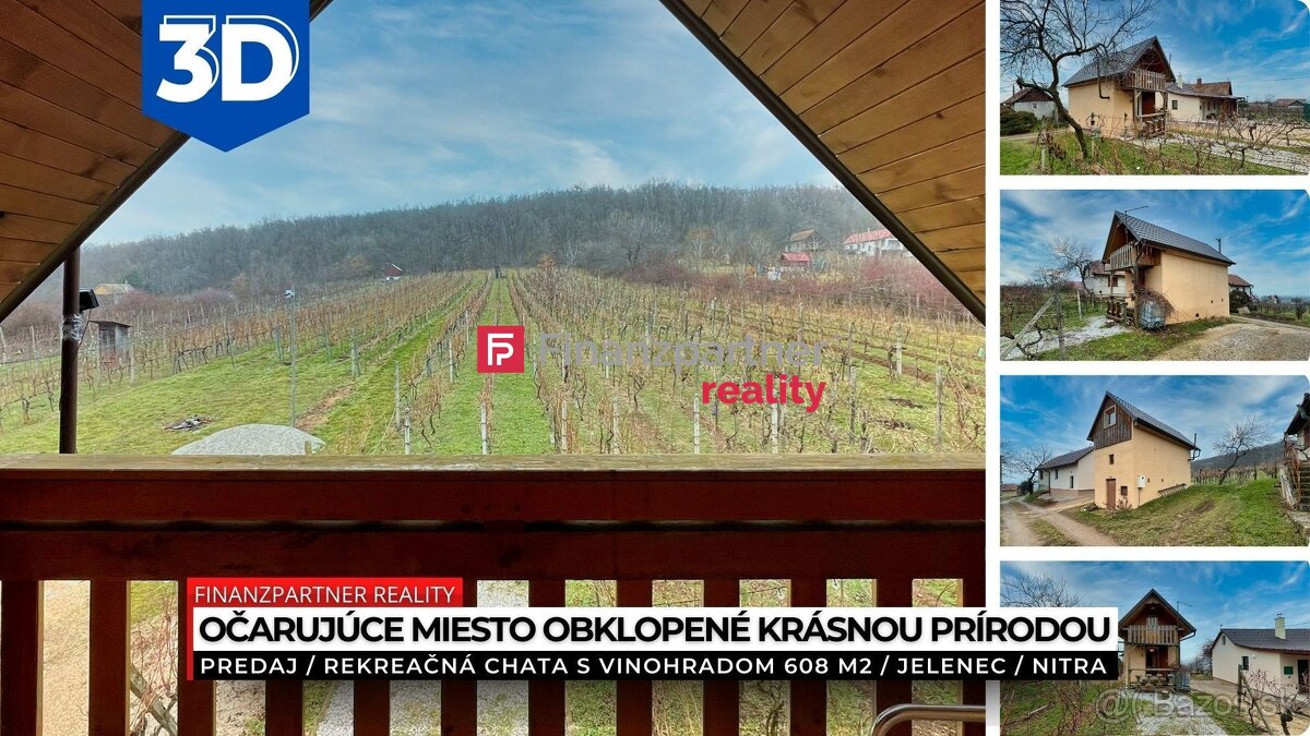 Rekreačná chata s vinohradom 608 m², Jelenec, Nitra