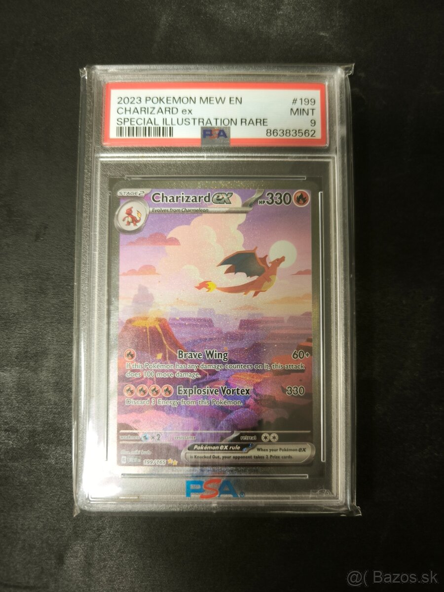 Predam Pokemon kartu Charizard ex 199/165 PSA9