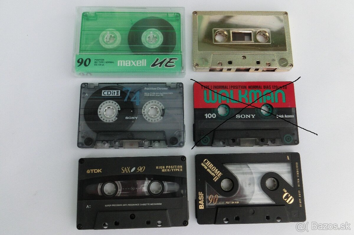 Atypické magnetofónové kazety .