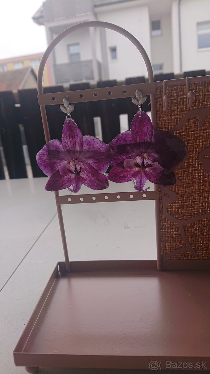 Orchidea náušnice