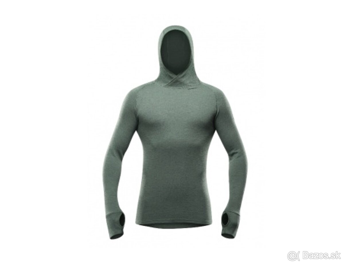 Merino mikina Devold Expedition Merino 235 Hoodie Man Green