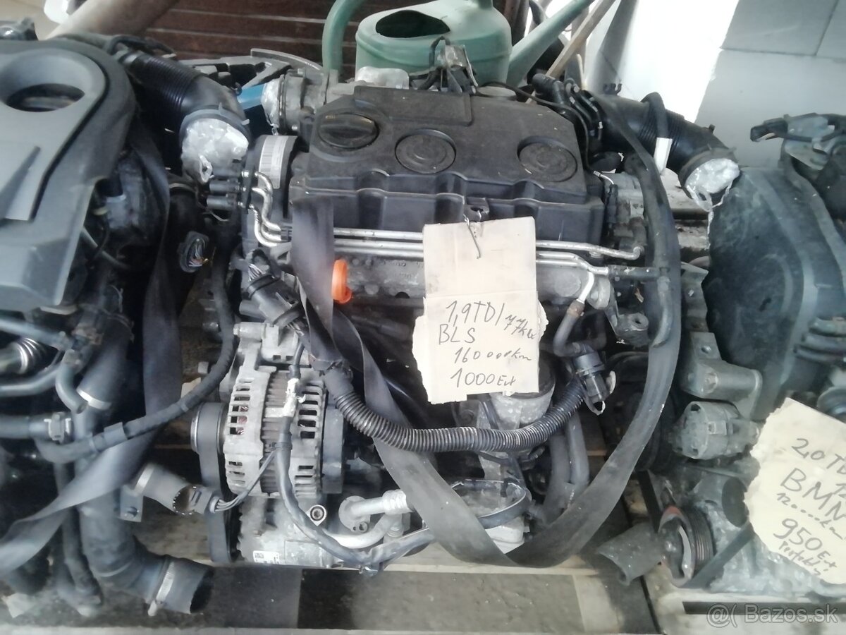 Motor 1,9 tdi 77 kW kód motora BLS volkswagen group