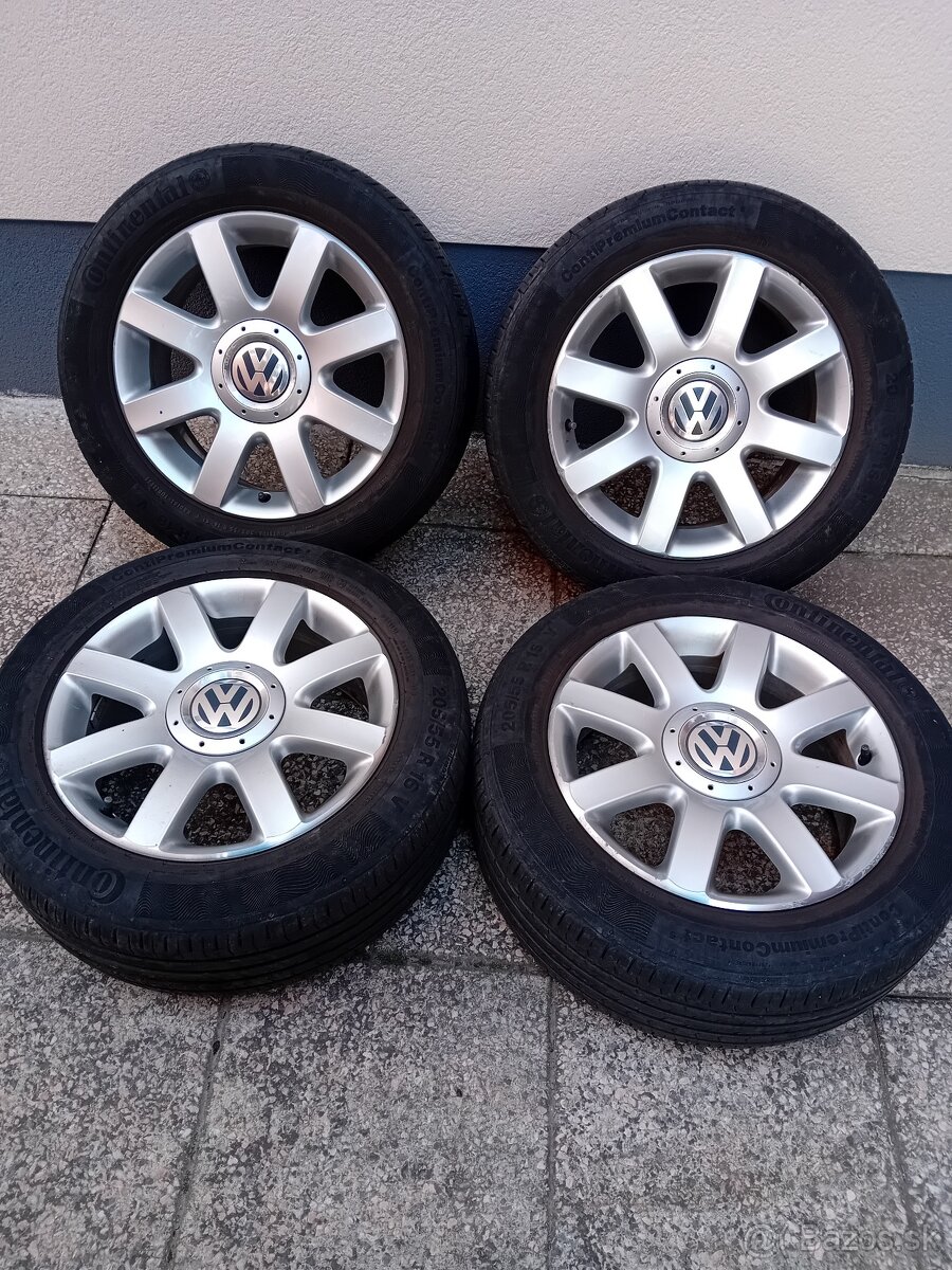 Volkswagen alu disk - leté pneu.continental 205/55 r16