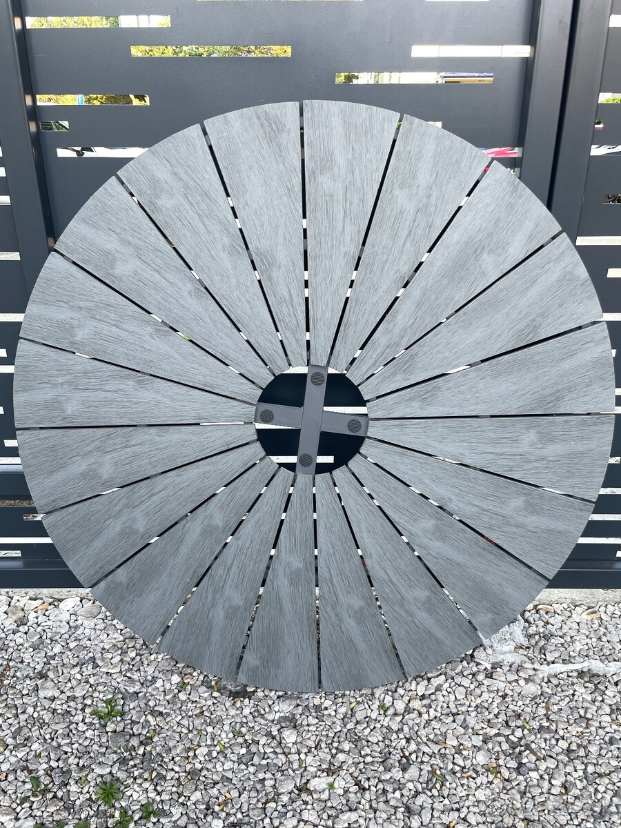 ZÁHRADNÝ STÔL, kov, plast, 120/120/74 cm
