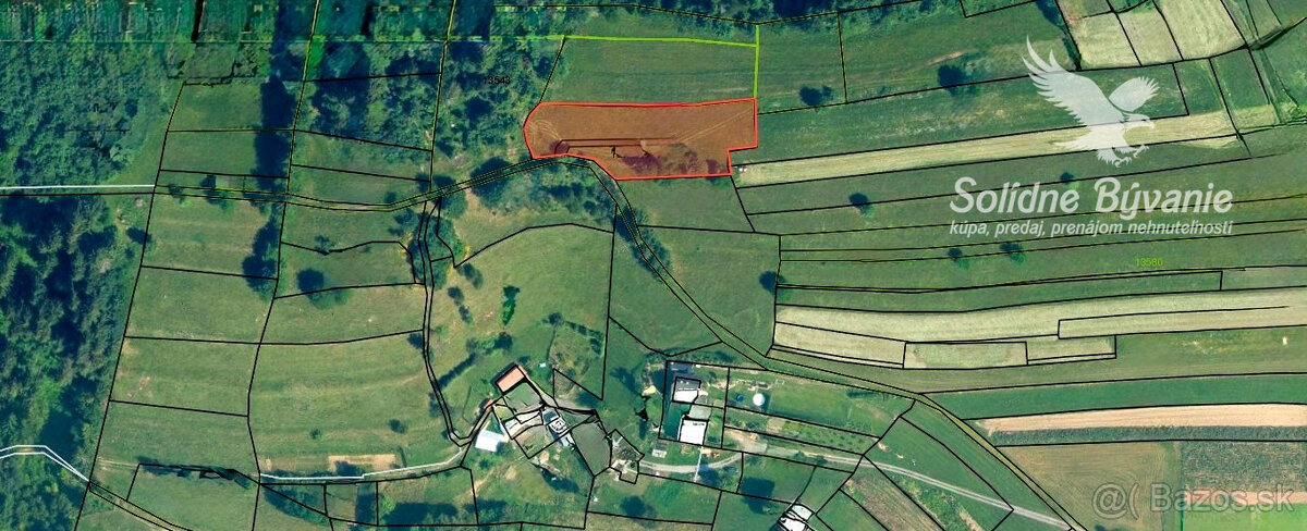 Predaj pozemku Hriňová s projektom, časť Štoliansko o rozloh