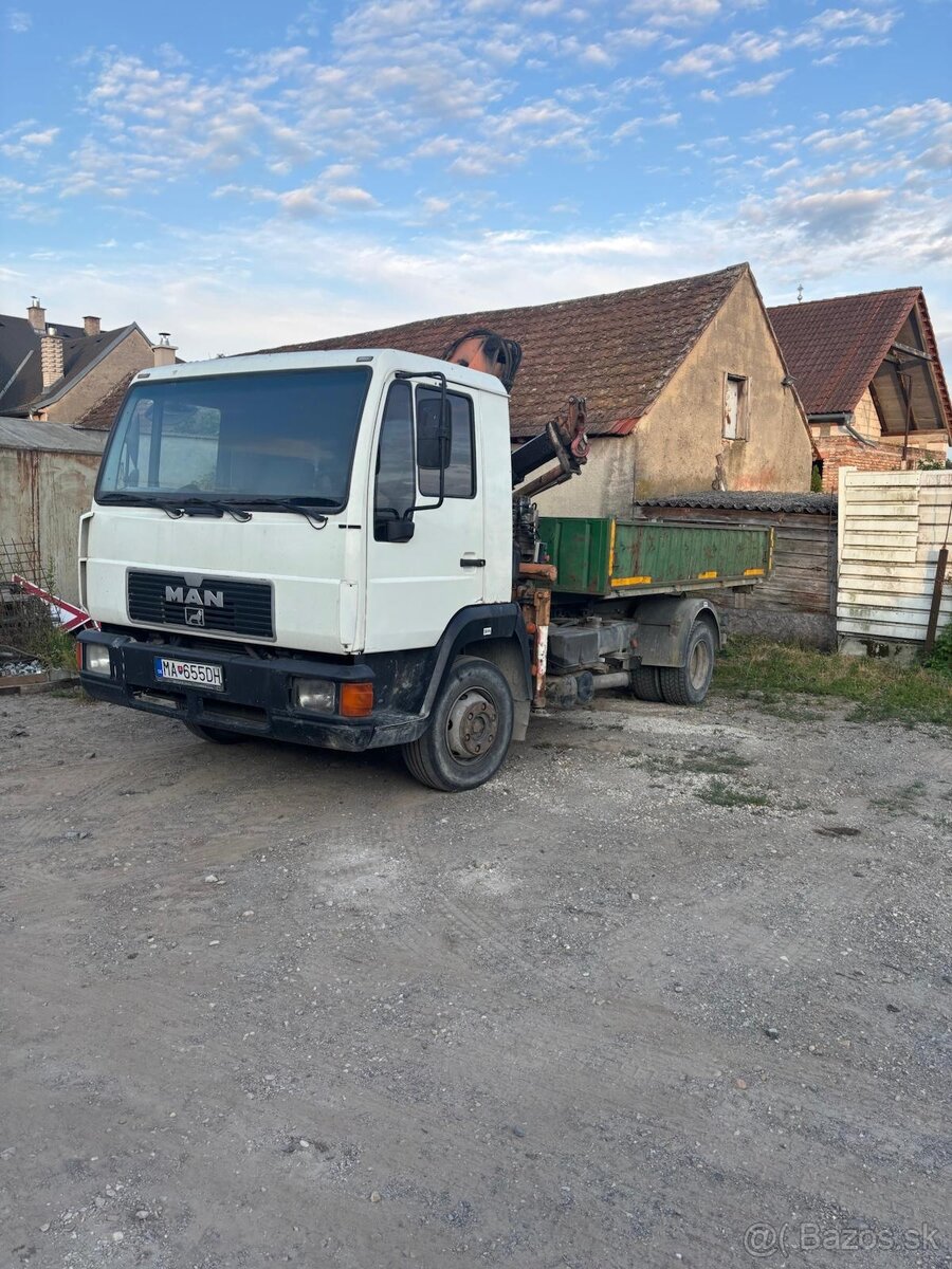 MAN L2000 hakovy kontajner+hydraulická ruka