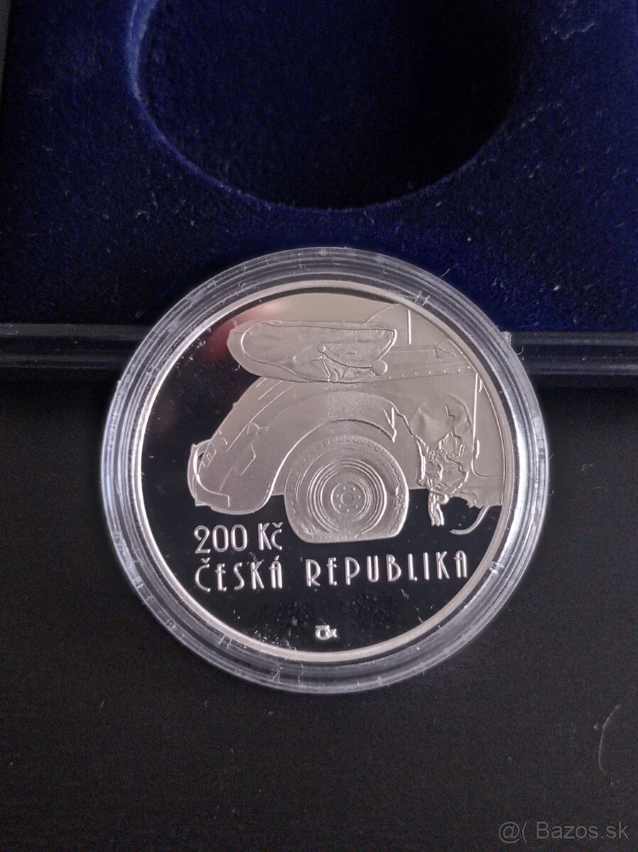 Strieborné mince 200 korún Česká Republika PROOF