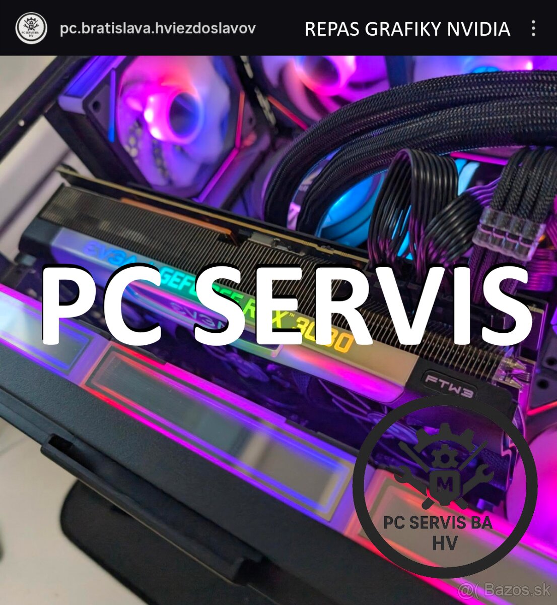 Servis PC, laptopy, konzoly, grafiky a viac (BA, HV, SC)