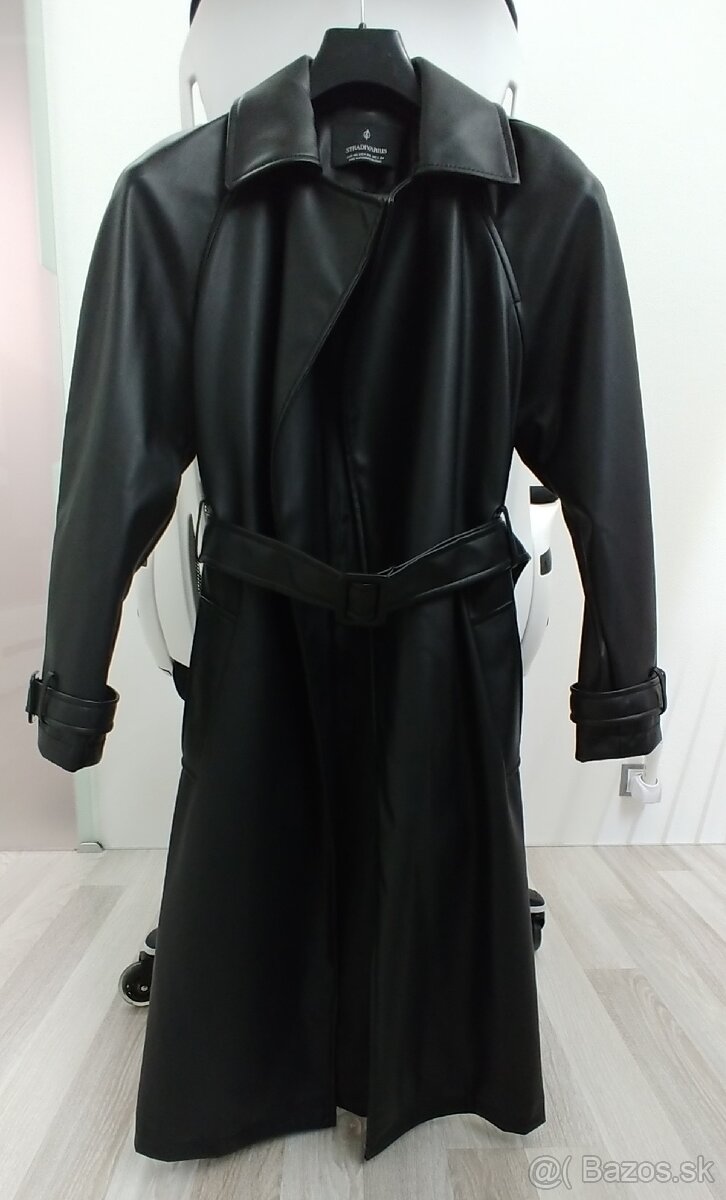 Kožený trench coat