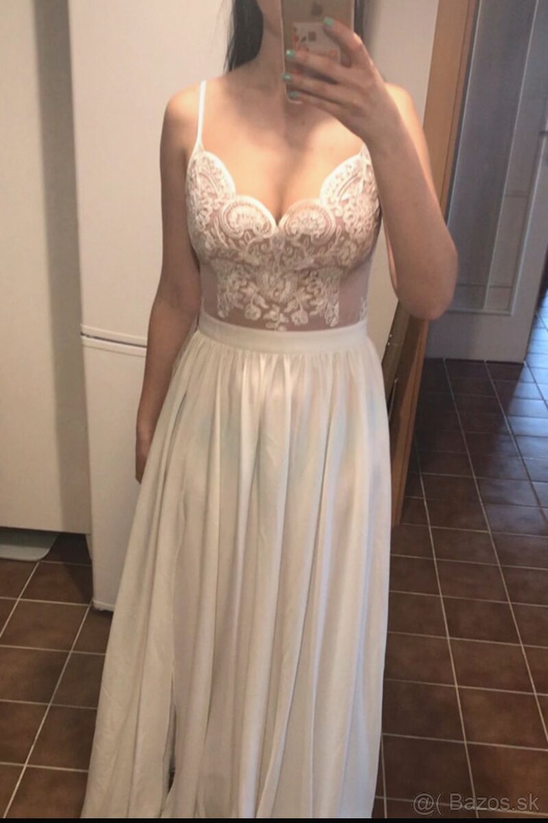 Svadobné/Popolnočné šaty - veľ.S