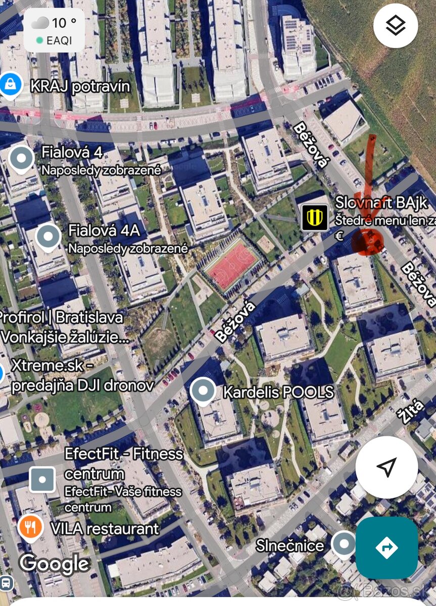 Slnečnice - vonkajšie parkovacie státie